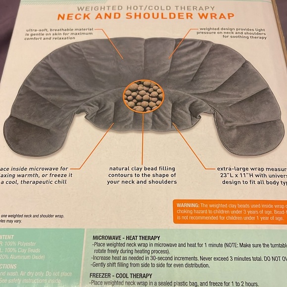 New in original box Weighted Hot & Cold Therapy for Neck & Shoulder Pain Relief - Picture 6 of 8